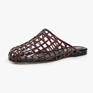 Women's Brown Woven Jelly Slip-On Shoes
